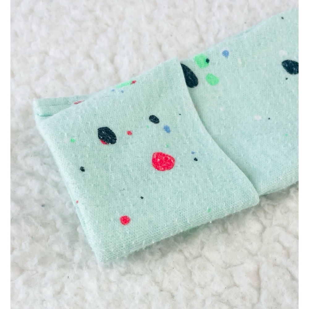 NIKE • Mint/Multi Dotted Sleeper Footie Pajamas, 6M - Picture 11 of 15